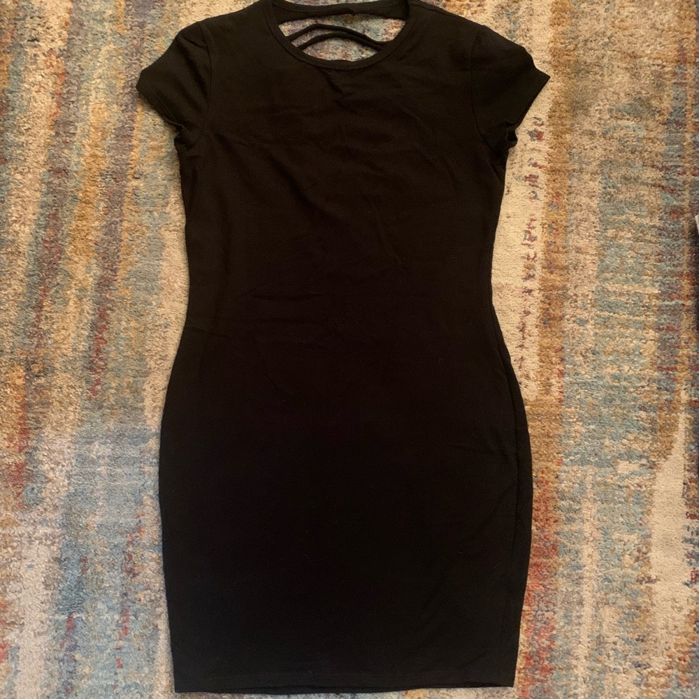 Black Body-Con Back Cut-out Dress